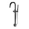 Castello Usa Neptune Freestanding Matte Black Gooseneck Tub Filler Faucet with Standard Handle CB-F04-MB - alternate 1